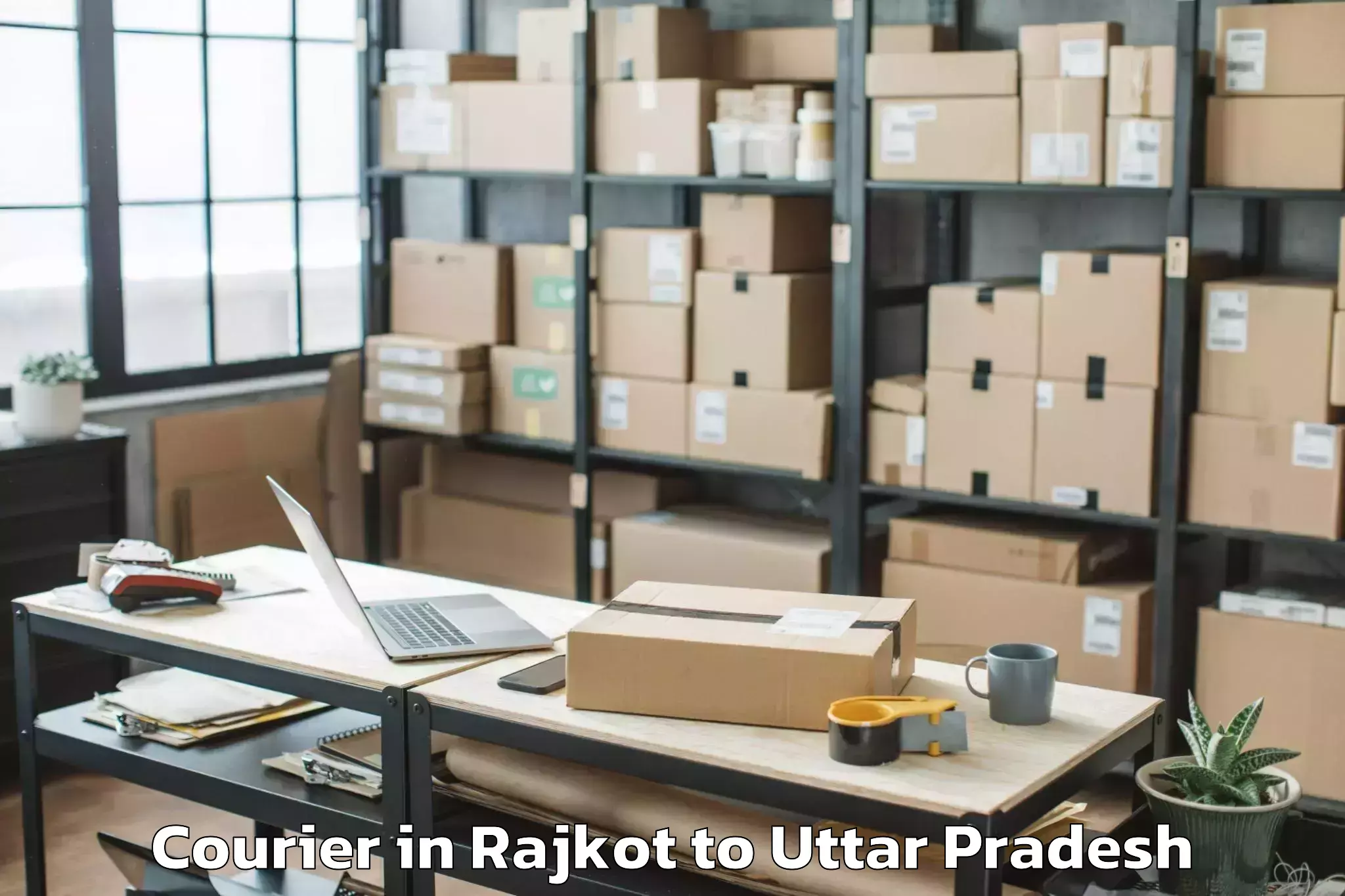 Rajkot to Ahraura Courier